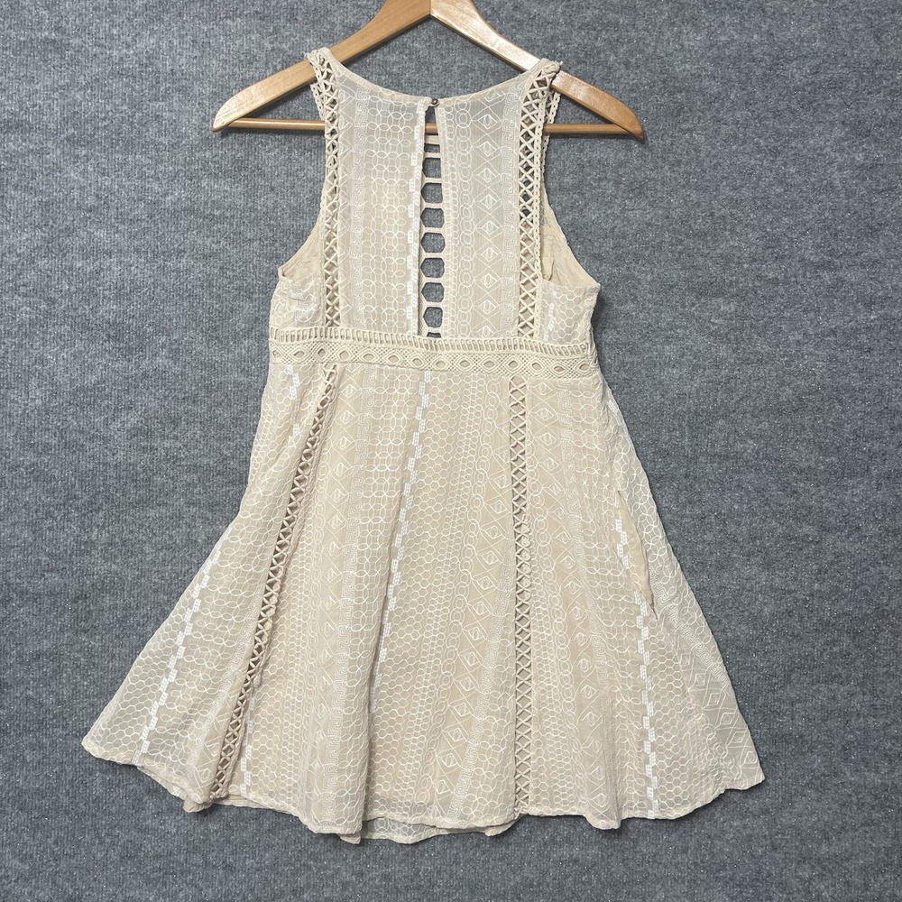 Free People Wherever You Go Sleevless Emboridered Lace Dress Ivory Size 2 Spring - Picture 2 of 9